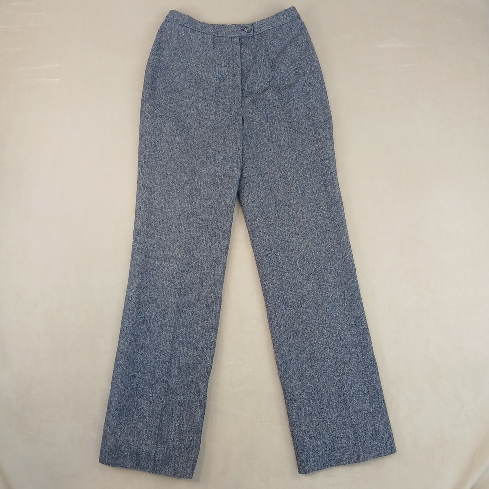 Vintage Pendleton‎ 26x31 Womens Pants Herringbone Wool Blue Full Lining